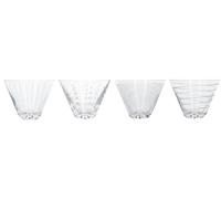 Mikasa - Copas de cóctel para brindis, 290 ml, juego de 4 unidades, Cristal transparente, Plateado, 400 ml, Set of 4