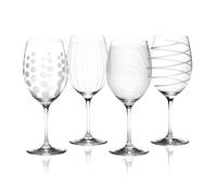 Mikasa - Copas de cóctel para brindis, 290 ml, Juego de 4 Unidades, Vidrio, Plateado, 20 x 17 x 17 cm