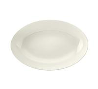 Mikasa Cranborne - Cuenco ovalado de gres para servir, color crema, 30,5 cm, para pasta, ensaladas y aperitivos, apto para lavavajillas y en caja de regalo