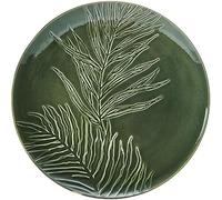 Mikasa Jardin - Plato redondo de gres verde para servir alimentos, 35 cm, plato grande para entrantes y antipasti, en caja de regalo y apto para lavavajillas