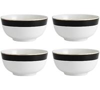 Mikasa luxe deco cuencos de cereal de porcelana, juego de 4 tazones re