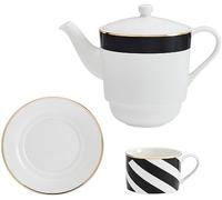 Mikasa Luxe Deco - Té de porcelana fina para uno, 500 ml, en caja de regalo