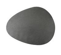 Mikasa Salvamanteles de Piel sintética con Forma de guijarros, Juego de 4 salvamanteles Grises para Comedor, 38cm x 30cm Protectores de Mesa