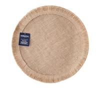 Mikasa Salvamanteles Redondos de Arpillera, Juego de 4 Salvamanteles Naturales para la Mesa de Diario, 38cm