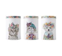 Mikasa tipperleyhill 3pc storage canister set with animal print with f