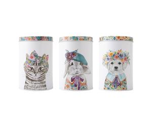 Mikasa tipperleyhill 3pc storage canister set with animal print with f