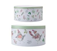 MIKASA TipperleyHill - Juego de 2 moldes para tartas y galletas, latas de almacenamiento pequeñas y grandes