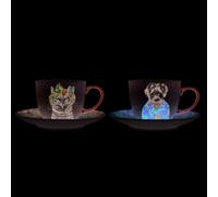 Mikasa tipperleyhill tazas de té y platillos, juego de 2 tazas de por