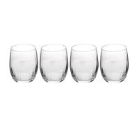 Mikasa Treviso Vaso de Cristal de Vino, 350ml, Juego de 4 Vasos Finos Transparentes Sin Plomo con Efecto Ondulado para Celebraciones