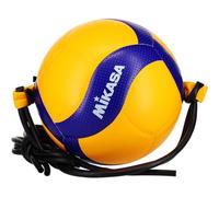 MIKASA V300W-AT-TR - Balón de Voleibol de Entrenamiento Atado, tamaño Oficial, Azul/Amarillo