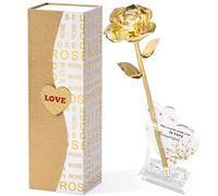 Mikasol Real 24K Rosas Doradas, InmersióN En La Mano 24K Un RomáNtico Regalo De Rosa para Una Mujer En El CumpleañOs De La Novia De Su Esposa, El DíA De San ValentíN, El DíA De La Madre, Navidad
