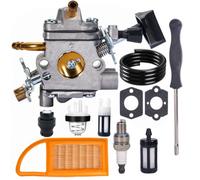 Mikatesi Kit de carburador BR600 para soplador de hojas Stihl BR500 BR550 BR600 BR700 BR 500 550 600 700 sustituye a Zama C1Q-S183 4282-120-0606 piezas - con 4282 141 03000 Ventilación del tanque del