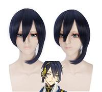 Mikazuki Munechika Cosplay Peluca Anime Touken Ranbu Juego de roles Cabello Resistente al calor Pelo sintético Fiesta de Halloween Pelucas de disfraces