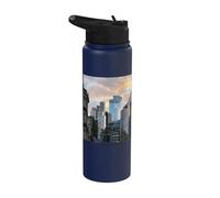 Mike Trow London City Inglaterra Color Foto Amante Arte Ligero Stainless Steel Insulated Water Bottle