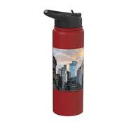 Mike Trow London City Inglaterra - Luz de arte para amantes de las fotos Stainless Steel Insulated Water Bottle