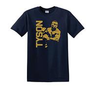Mike Tyson Boxing Legend Heavyweight Champion Iron Mike Camiseta de algodón pesado, azul marino, L