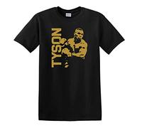 Mike Tyson Boxing Legend Heavyweight Champion Iron Mike Camiseta de algodón pesado, Negro, XXL
