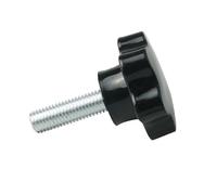 MIKFESPO 1 Pieza M2 M14 M16 Longitud 30-100mm diámetro de la Cabeza Negra 60mm Rosca reemplazo Estrella Perilla de Mano baquelita Tornillo de apriete Manual Tornillo de apriete(30mm,M16)