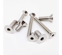 MIKFESPO 10/50 Uds UNC US 2#-56 4#-40 6#-32 8#-32 10#-24 304 A2 Hexagonal de Acero Inoxidable Tornillo de Cabeza avellanada Plana(5/16",50pcs 2-56)