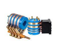 MIKFOL 1 Juego de Conjunto de Anillo colector de Corriente de 2/4 vías, Conector eléctrico Giratorio de diámetro de Eje de 20mm y 25mm con Soporte for escobillas de carbón (Color : 17x45x55-4 Set)