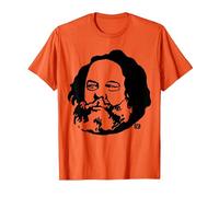 Mikhail Bakunin Silueta - Anarquista, Socialista Camiseta, Hombre, Naranja, S