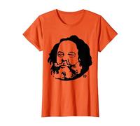 Mikhail Bakunin Silueta - Anarquista, Socialista Camiseta, Mujer, Naranja, XL