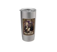 Mikhail Bulgakov The Master Tarot Card Novelista Gato Negro Vaso térmico de acero inoxidable de doble pared