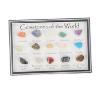 Mikikit 1 caja Caja de Minerales Naturales con Tipos de Especímenes de Cristal para Decoración Hogar y Enseñanza Geológica Piedras Rústicas para Limpieza Energética y Colección