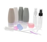 Mikikit 1 juego Botellas Cosméticas Vacías Viaje Recipientes Reutilizables para Loción y Crema Facial con Herramientas de Almacenamiento