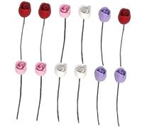 Mikikit 1 Juego Mini Ramo De Tulipanes De Casa De Muñecas Miniflores Artificiales Decoración Juguetes Tulipanes Artificiales Flores En Miniatura para Manualidades Pequeñas Flores 12 Piezas