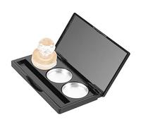 Mikikit 1 juego Paleta de Sombras de Ojos Vacía con Espejo de Contenedor de Maquillaje para Sombras para DIY Cosméticos y Incluye Recipientes de Aluminio y Pegatinas Doble Cara