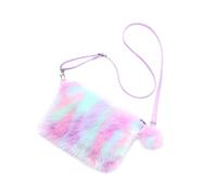 Mikikit 1 pieza Bolso Bandolera de Peluche para Mujeres Diseño Tie Dye Bolsa de Hombro Casual y Práctica para Ocasión