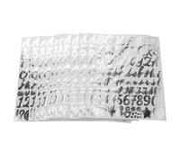 Mikikit 10 Hojas Pegatinas Letras Adhesivas Pequeñas de Papel con Purpurina Plata Brillante Alfabeto Alemán para Manualidades Buzones Tableros y Scrapbook
