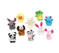 Mikikit 10 Piezas Títeres de Dedo de Animales de Madera para Muñecos de Dedos Divertidos para Cuentos y Actividades Educativas