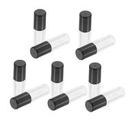 Mikikit 10 Tubos Vacíos de Labios de Plástico Negro de 1.2ml, Portátiles Prueba de Fugas para Muestras de Brillo Labial al Aire Libre
