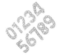 Mikikit 100 Piezas Decoraciones para Uñas Números con Brillantes Accesorios Planos para de Uñas Embellecedores de Hierro para Manicura Profesional Adornos Duraderos para Fiestas y Eventos