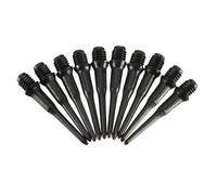 Mikikit 100 Puntas Blandas para Dardos Electrónicos, Material Resistente, Diseño Espiral, Accesorio De Punta Negro, Recambio para Diana Electrónica, Uso para Juego y Competición
