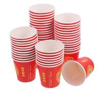 Mikikit 100 Vasos Desechables Estilo Chino Símbolo de Doble Felicidad, para Bodas y Eventos Obsequios, Fabricados en Papel Seguro y Ecológico