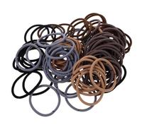Mikikit 100piezas Bandas Elásticas Cabello Marrones Mini Bandas Elásticas de Alta Elasticidad Accesorios Cabello Portátiles para Mujeres y Niñas Uso Diario el Hogar o Escuela