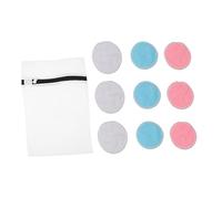 Mikikit 10piezas Discos Desmaquillantes Reutilizables De Doble Capa De Fibra De Bambú Redondos Para Desmaquillante Facial Duraderos y Ecológicos Para Uso Diurno y Nocturno