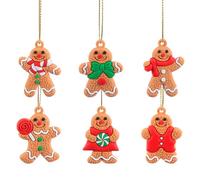 Mikikit 12 Piezas Colgante Navideño de PVC, Decoración del Árbol de Navidad Muñeco Invernal y Papá Noel, Reutilizable, para Escuela y Oficina, y Niñas, Navidad y Año