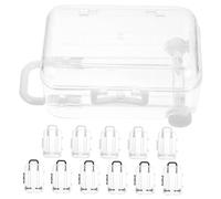 Mikikit 12 piezas Mini Maletas Transparentes Cajas para Dulces Reutilizables Resistentes para Decoración de Bodas y Fiestas Regalo Pequeño Caja Regalo