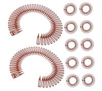 Mikikit 12 piezas Peines Elásticos Invisibles para Cabello Control Seguro y Ligero para Mechones Sueltos Frente y Clips Flexibles para Mujeres