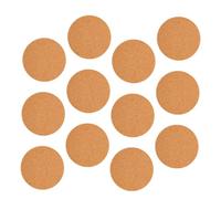 Mikikit 12 Piezas Posavasos Autoadhesivos de Corcho Redondos Resistentes al Calor Aislantes para Bebidas Protección de Muebles y Manualidades
