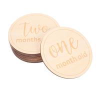 Mikikit 12 Piezas Tarjetas Mensuales De Madera Para Marcar Avances Mensuales Para Seguimiento Del Desarrollo Sala De Estar