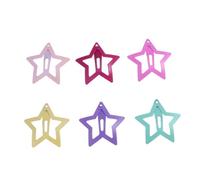 Mikikit 12 Pinzas Pelo Forma de Estrella de Metal, Accesorios para Bebés, Diseño Clásico y Elegante para Mantener el Cabello en Su Lugar