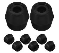 Mikikit 12 Protectores de Goma Parte Inferior de Taco de Billar Funda Negra de Ajuste Preciso Cubierta Protectora Antidesgaste y Absorbente de Impactos para Juegos y Viajes