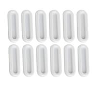 Mikikit 12 Tiradores Adhesivos de Plástico Blanco para Puertas y Ventanas, Multifunción, sin Marcas de Huellas, Ideales para Decoración Interior del Hogar
