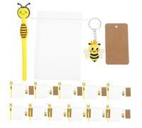 Mikikit 12juegos De Fiesta Bolígrafos y Llavero De Abeja Para Niño Niña Profesores Enfermeras y Colegas Favors De Cumpleaños y Shower Bolsas y Etiquetas