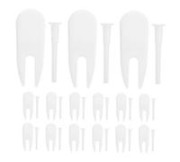 Mikikit 15 Juegos Yoga Ball Air Stopper Plugs with Ergonomic Horn Handle Plastic Replacement Kit For Basketball and Soccer Ball Valve Adapter For Home and Gym Use